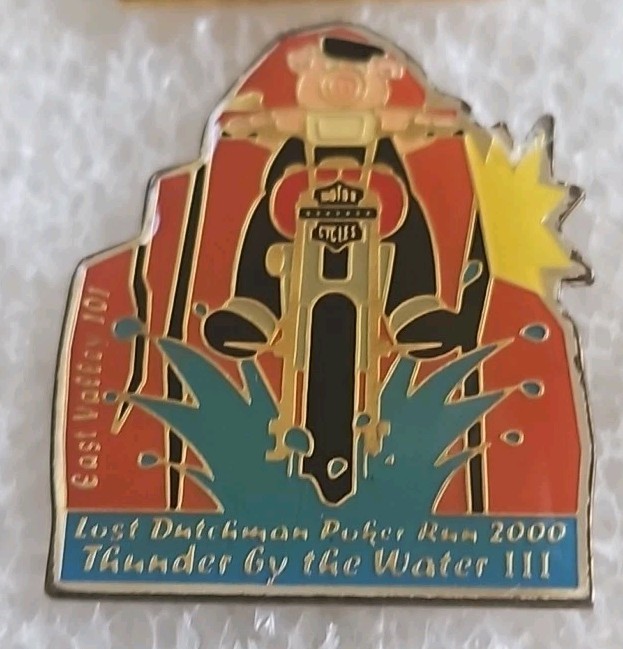 Lot of 14 Vintage Motorcycle Run Pins From Various Locations New And Used