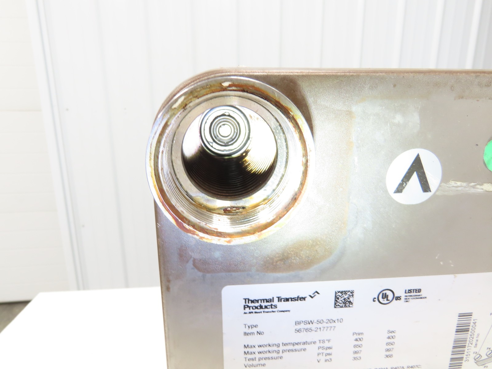 Thermal Transfer BPSW-50-20X10 50-Plate Brazed Heat Exchanger B120THx50/1P-SC-M