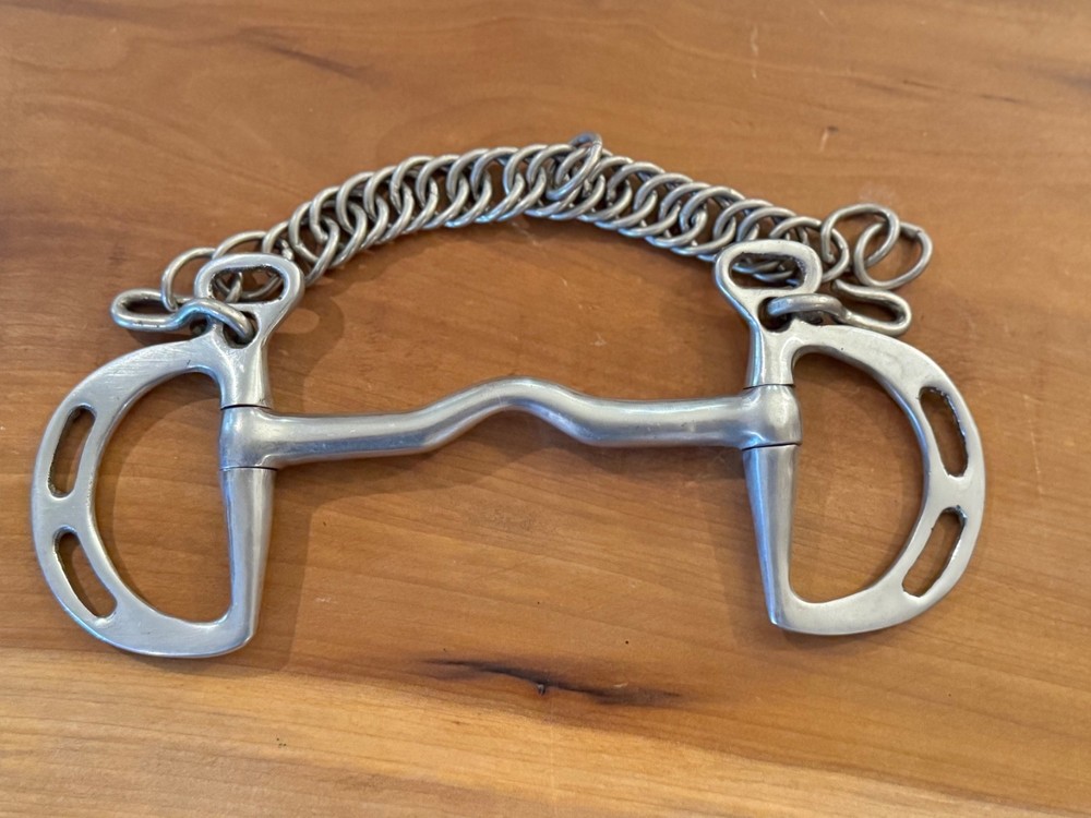 Ported Kimberwick Horse Bit with curb chain