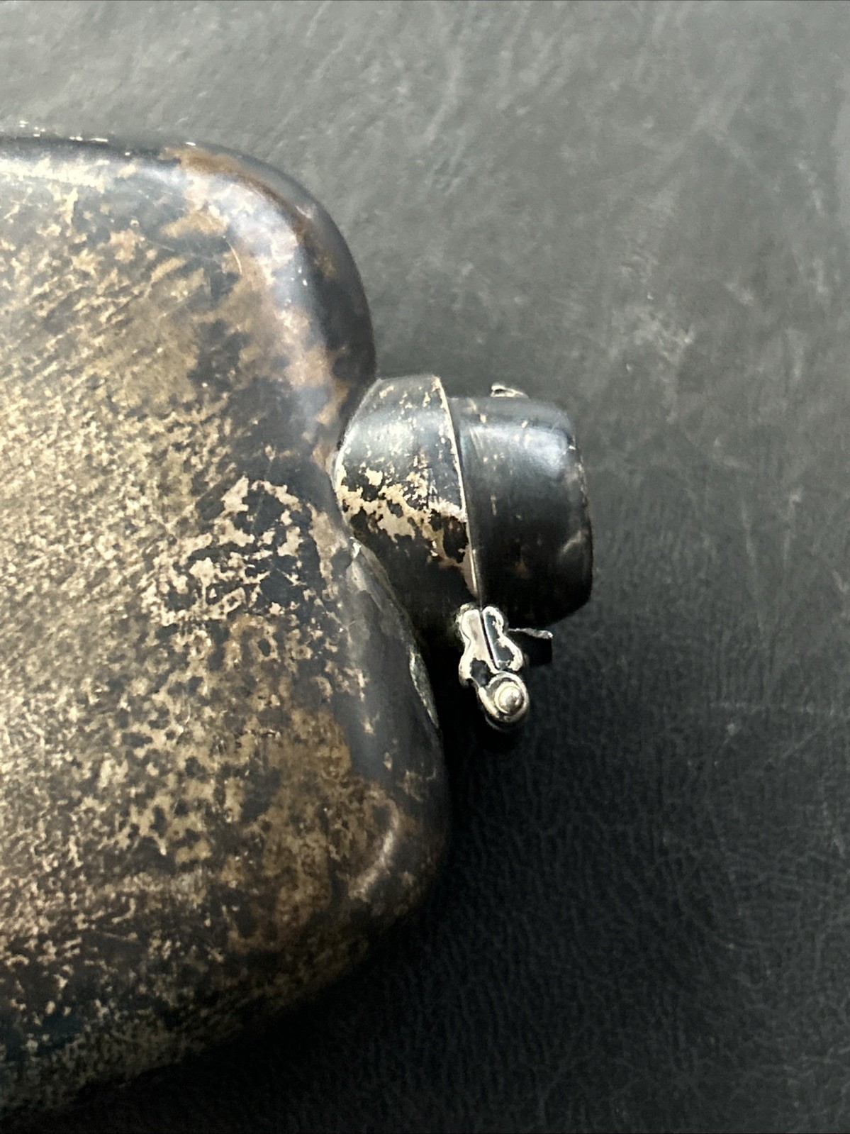 Antique Art Nouveau Unger Brothers Sterling Silver Flask Smoking Lady Read!