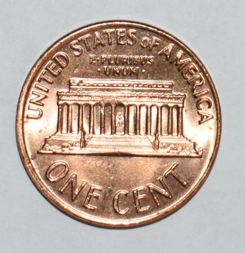 1972 D Lincoln Memorial Penny with Errors High Mint State Red