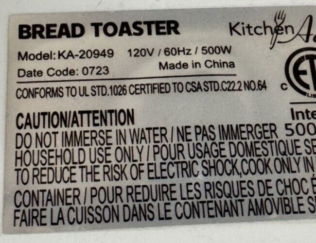 Kneading Paddle for Kitchen Ace Breadmaker Machine Model KA-20949 only (RD43)