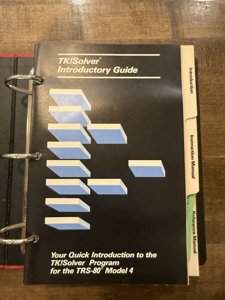 IBM PC Software: TK! SOLVER 1.2 From Software Arts DOS Vintage