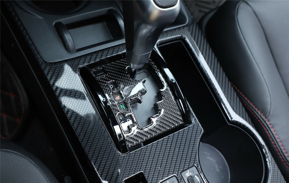 Carbon Fiber Central Gear Shift Panel Cover Trim Decor Sticker For 4Runner 2010+