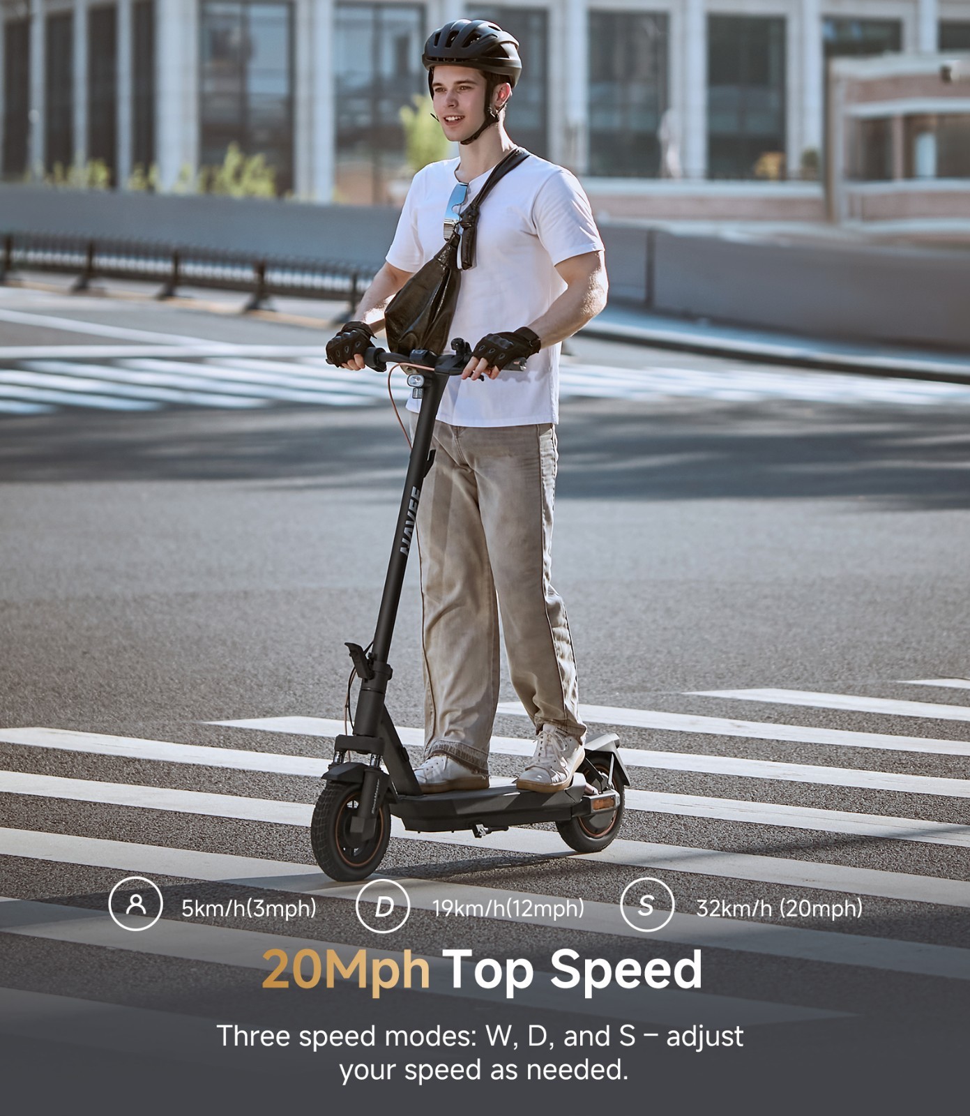 NAVEE GT3PRO Electric Scooter Adults 20MPH Foldable E-Scooter Suspension 10"Tire