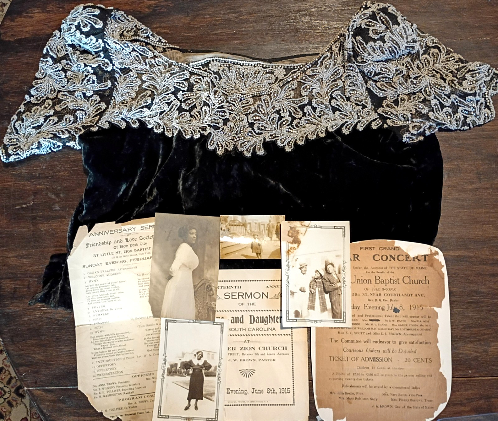 Singer/Civil Rights Activist Mabel Diggs C. 1920 Stage Bodice, Photos & Programs