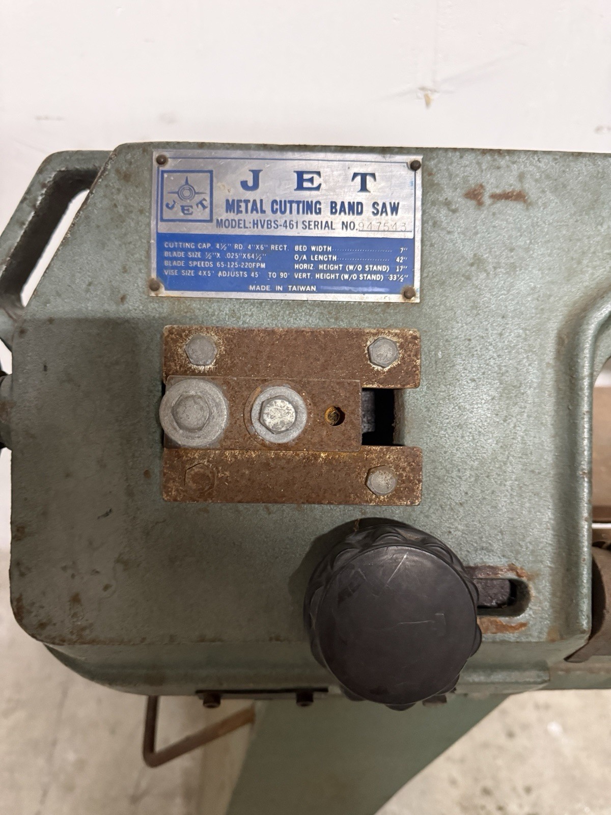 JET HVBS-461 Metal Cutting Band Saw