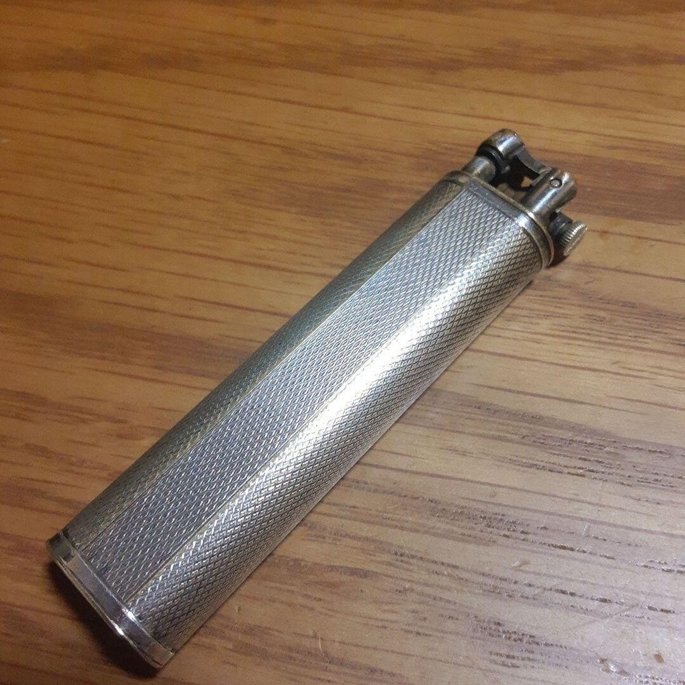 Working Dunhill Oil Lighter silver hammer without box