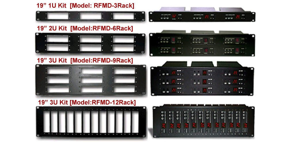 3U Kit 9-Slots Rack Mount For For RF Coax Modulators Demodulators