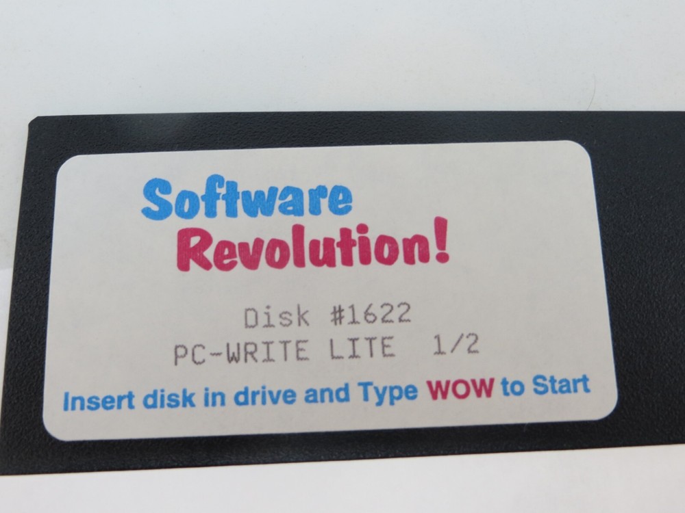 PC-Write Lite 5.25" Floppy Disk IBM vintage computer program disc