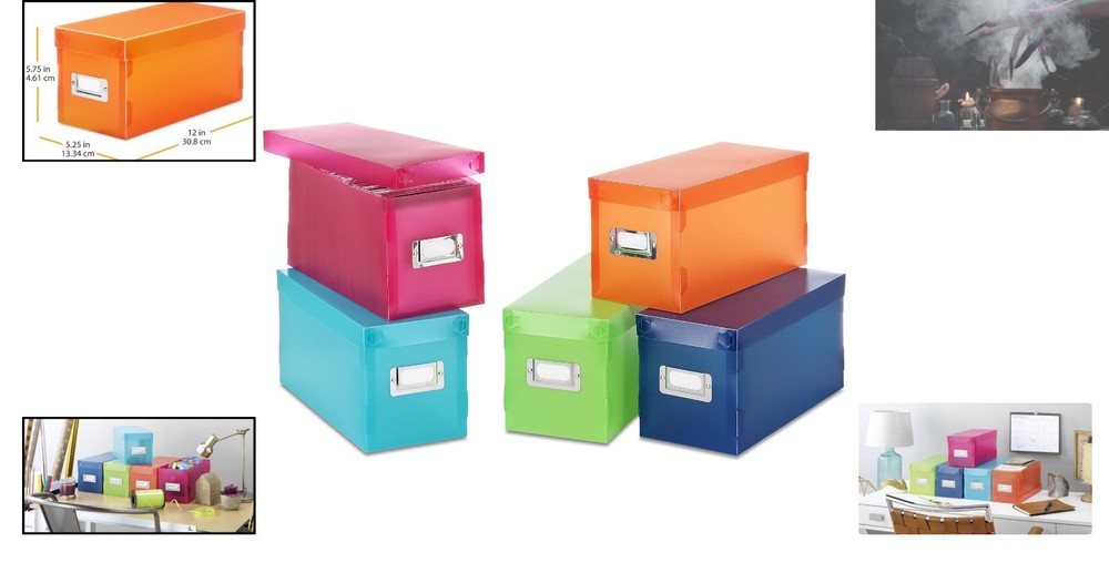 Stackable CD Boxes in Assorted Colors - Perfect Plastic Storage for Music Lovers