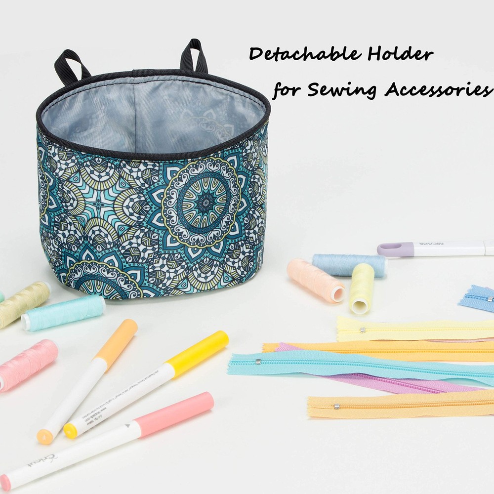 Sewing Machine Pad Table Pockets Water-Resistant Mat Organizer Mandala Pattern