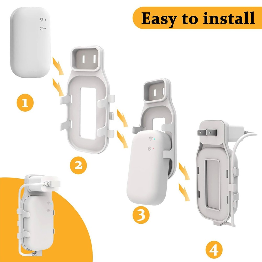 US Plug Outlet Wall Mount Holder Bracket with Cable for Blink Sync Module Core