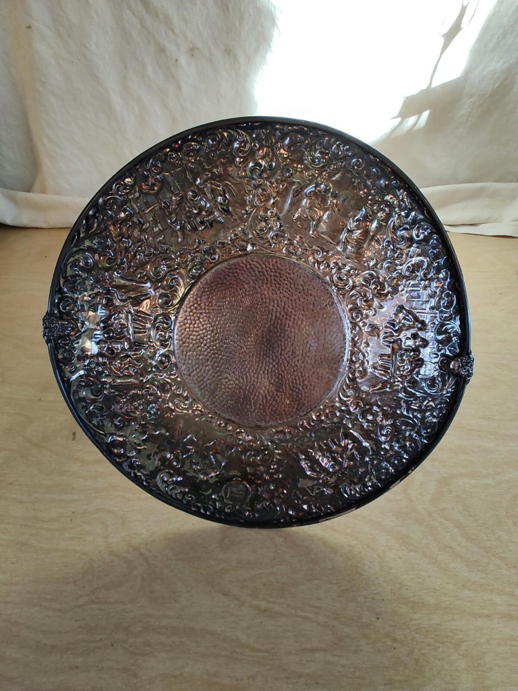 Antique Barbour International Victorian Silver Plate Brides Basket Centerpiece