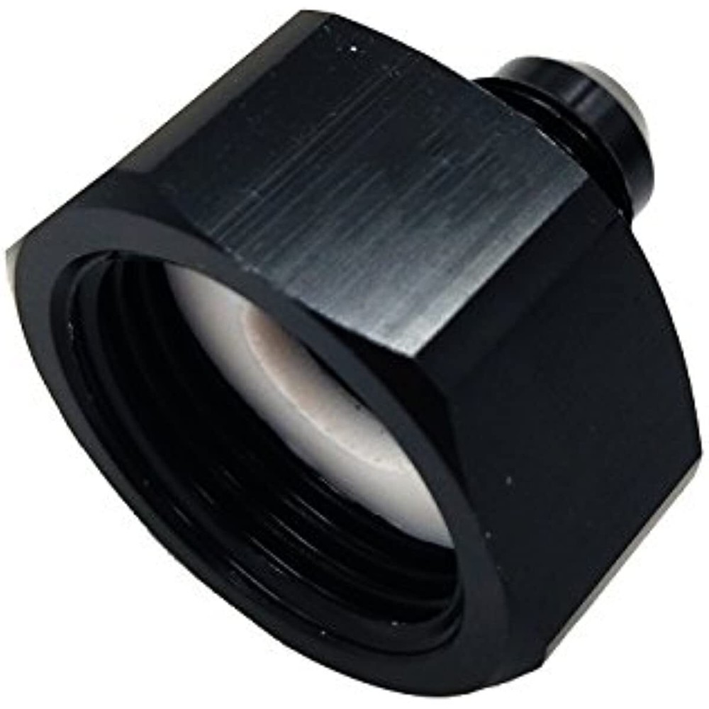 Nitrous Bottle Nut Adapter With Washer (Black, 4AN)