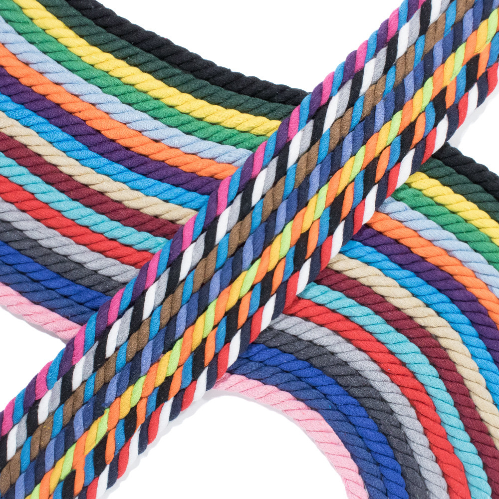 Premium Super Soft Colored Twisted Cotton Rope - 1/2" Diameter, Multiple Lengths