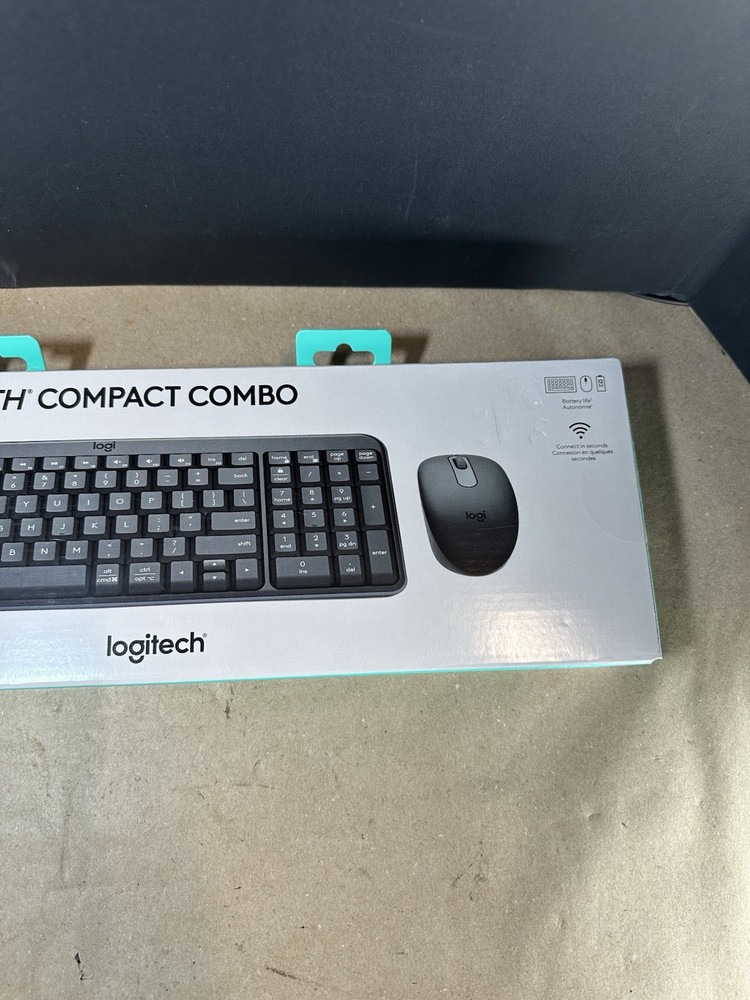 Logitech Bluetooth Compact Wireless Keyboard & Mouse Combo - mk250 - BLACK
