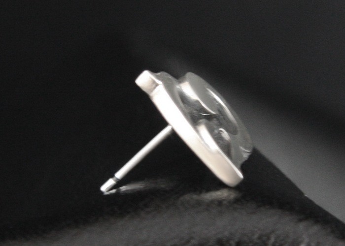 RAT RACE r.l.d Heart Frame "13" Silver Stud Earring (Single)