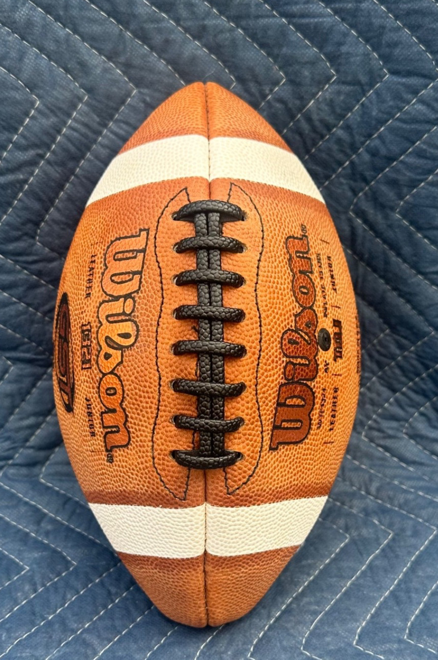 Wilson WTF1321 TDJ Junior Leather Game Brown Football GST-NEW-Made in USA!