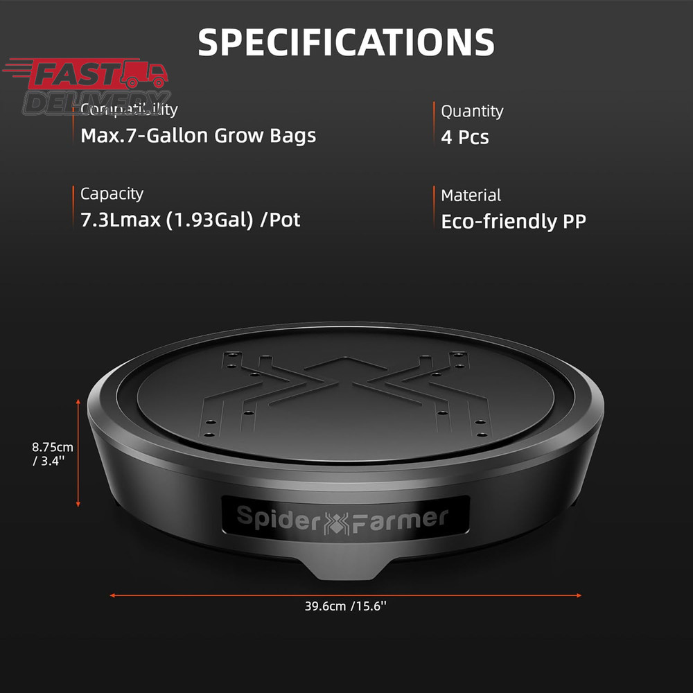 Spider Farmer Gravity-Fed Self-Watering System, 4-Pack Auto Watering System with