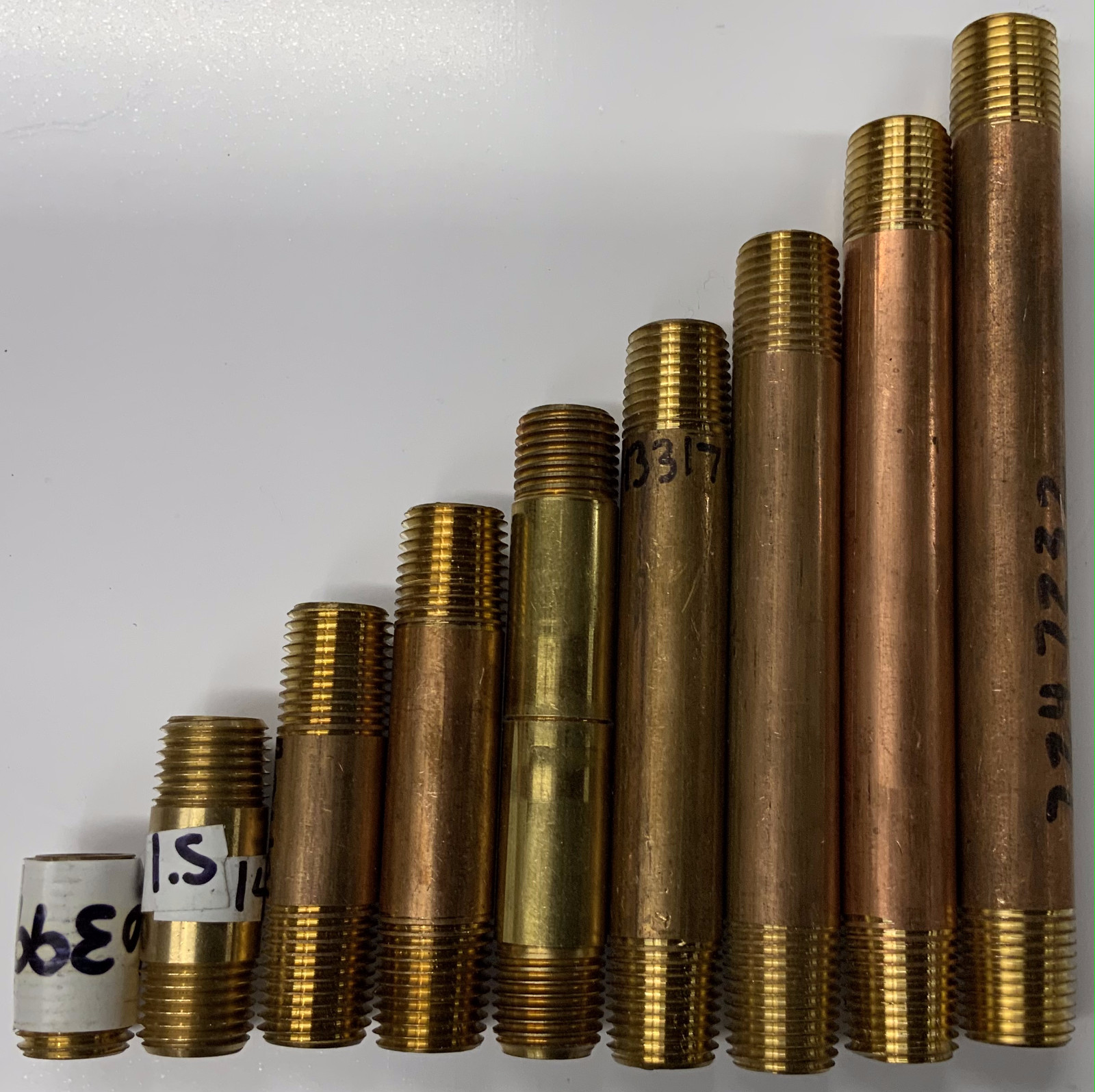 1/4" Brass Pipe Nipple NPT Threaded Both Ends