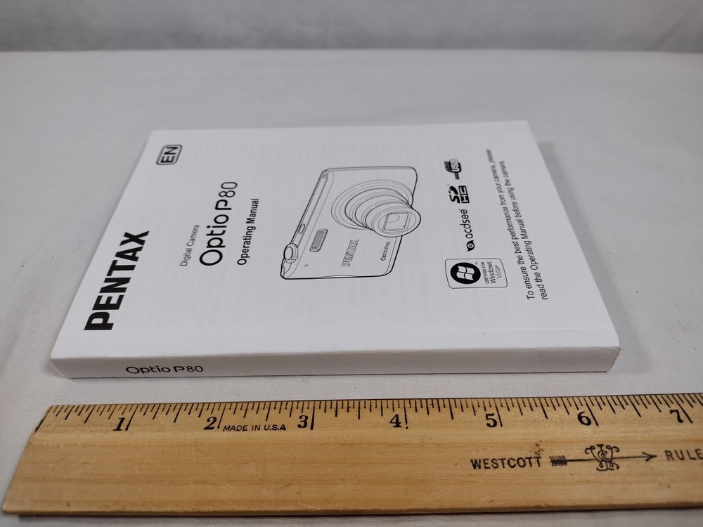 Pentax Optio P80 Operating Manual / Users Guide English