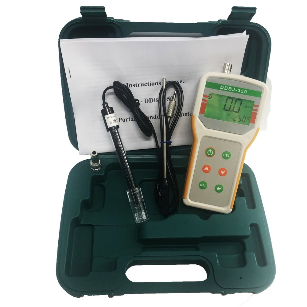 Lab Pure Water Quality Analyzer Conductivity Meter Tester Temp Display