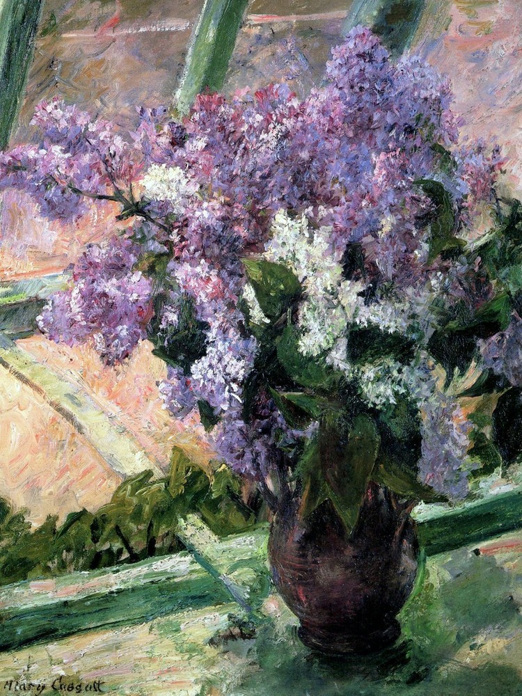 Lilacs in a Window Tile Mural Kitchen Bathroom Wall Backsplash Ceramic 6x8