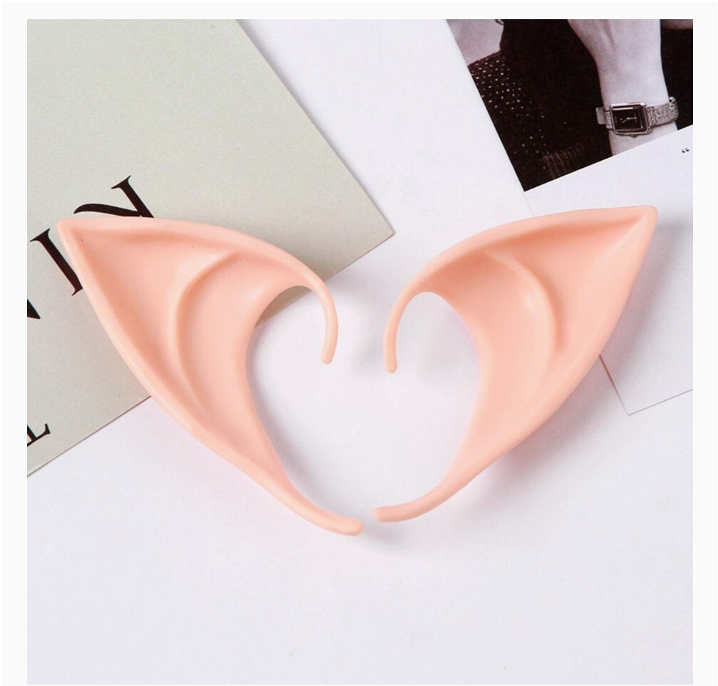 Elf Ears Fairy Cosplay Prosthetic Pair Tan Pale Brown New