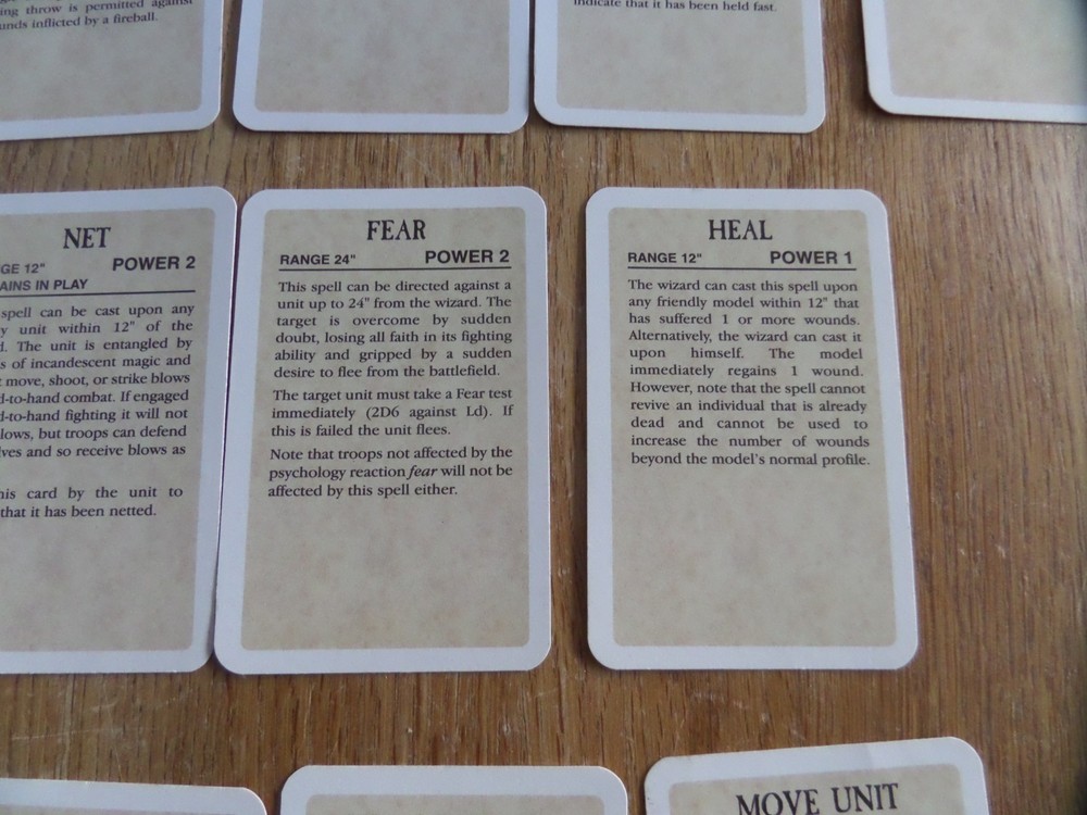 Warhammer Battle Magic Cards x 10