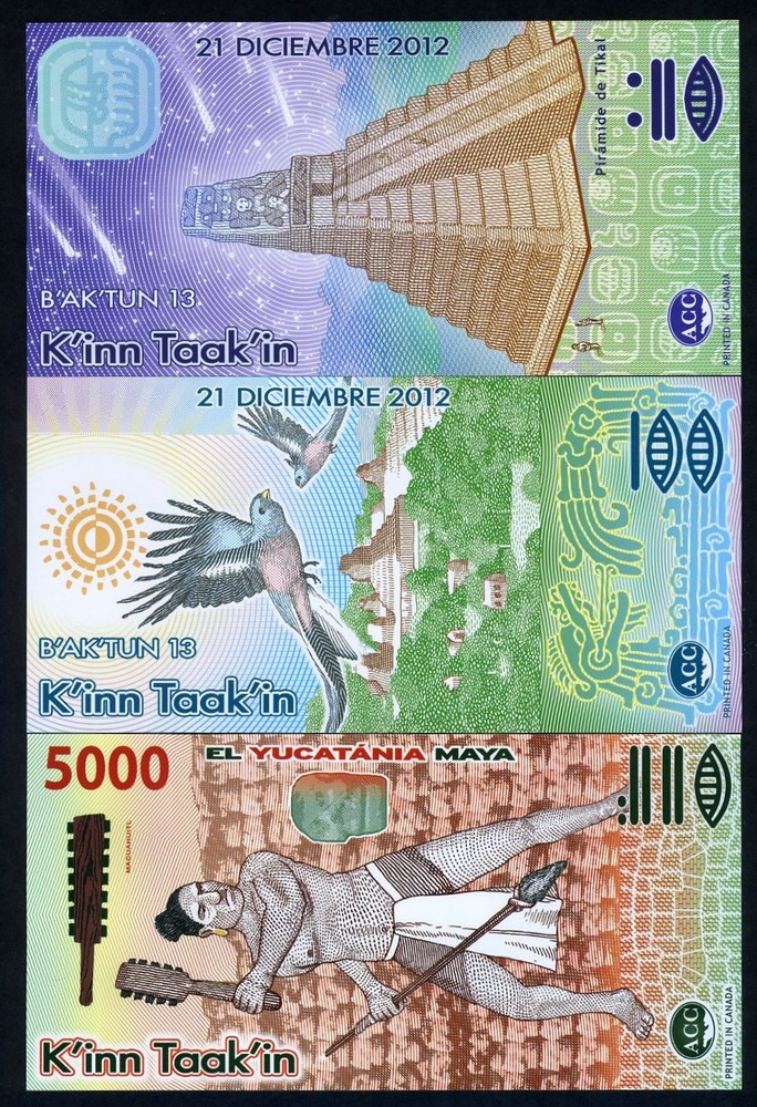 SET Maya, 1000;2000;5000 Soles De Oro, 2012-2013, Polymer, UNC