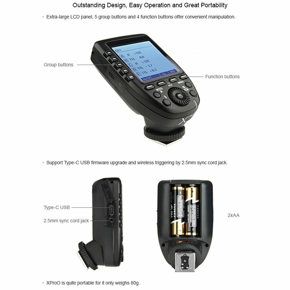 Godox XPro-O TTL TCM Transmitter Trigger For Olympus Panasonic Camera Flash