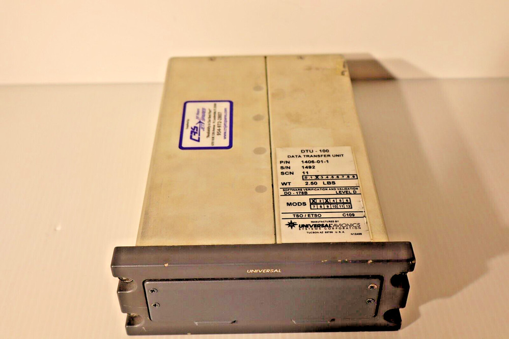 Universal Avionics DTU-100 Data Transfer Unit 1406-01-1 Removed Working