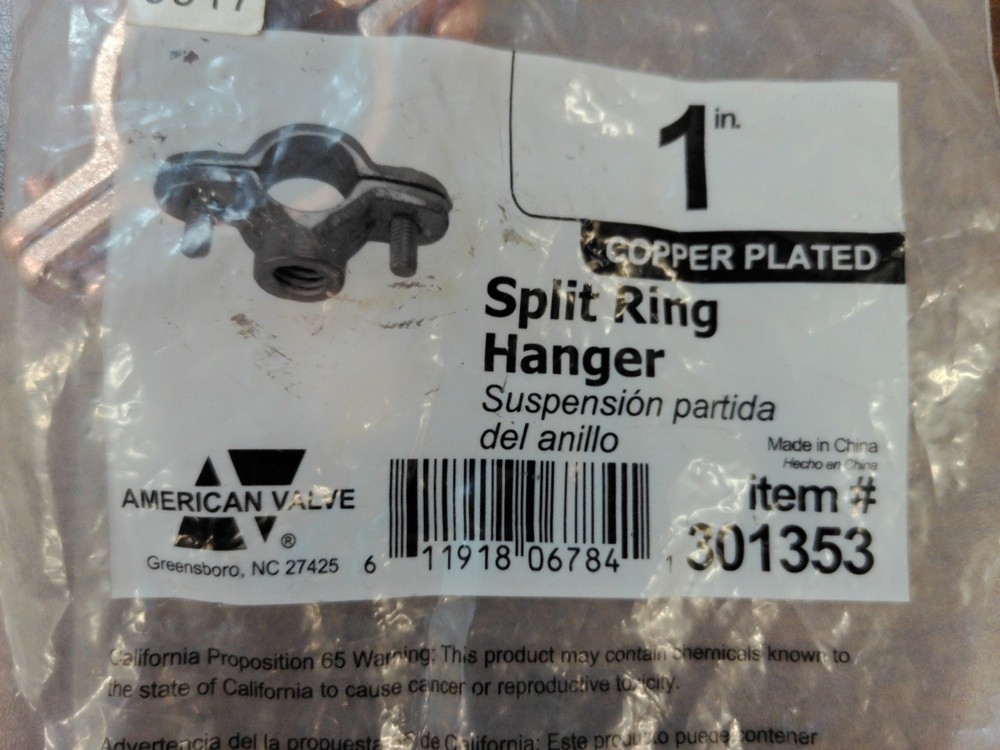 2 Pack- 1 inch split ring hanger 301353