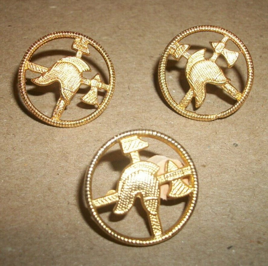 European Firefighter Collar Pin Lot