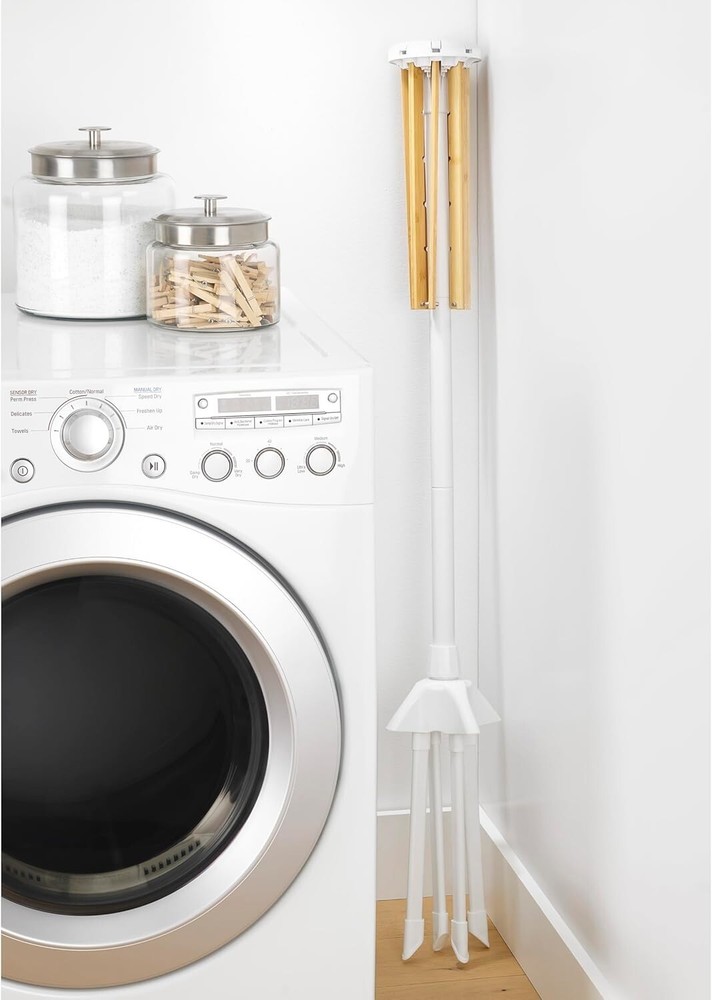 Stylish White Air Drying Rack - Durable, Lightweight & Energy Efficient