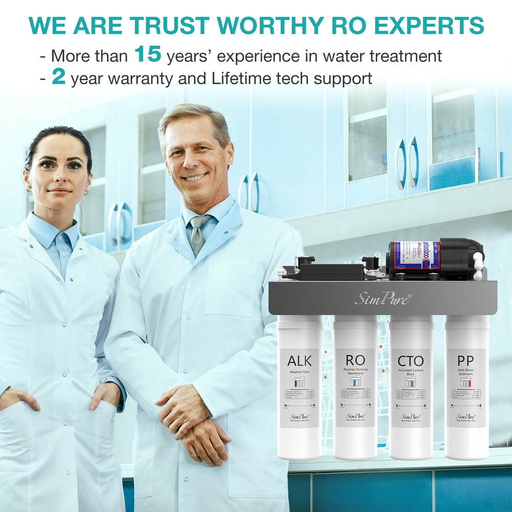 Alkaline pH+ 400GPD - 8 Stage UV Reverse Osmosis System - Drinking Water System