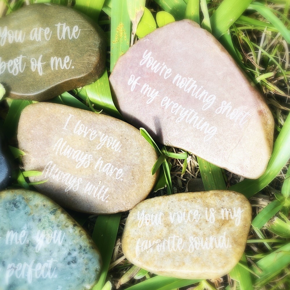 Personalized Engraved River Rocks Message Rocks