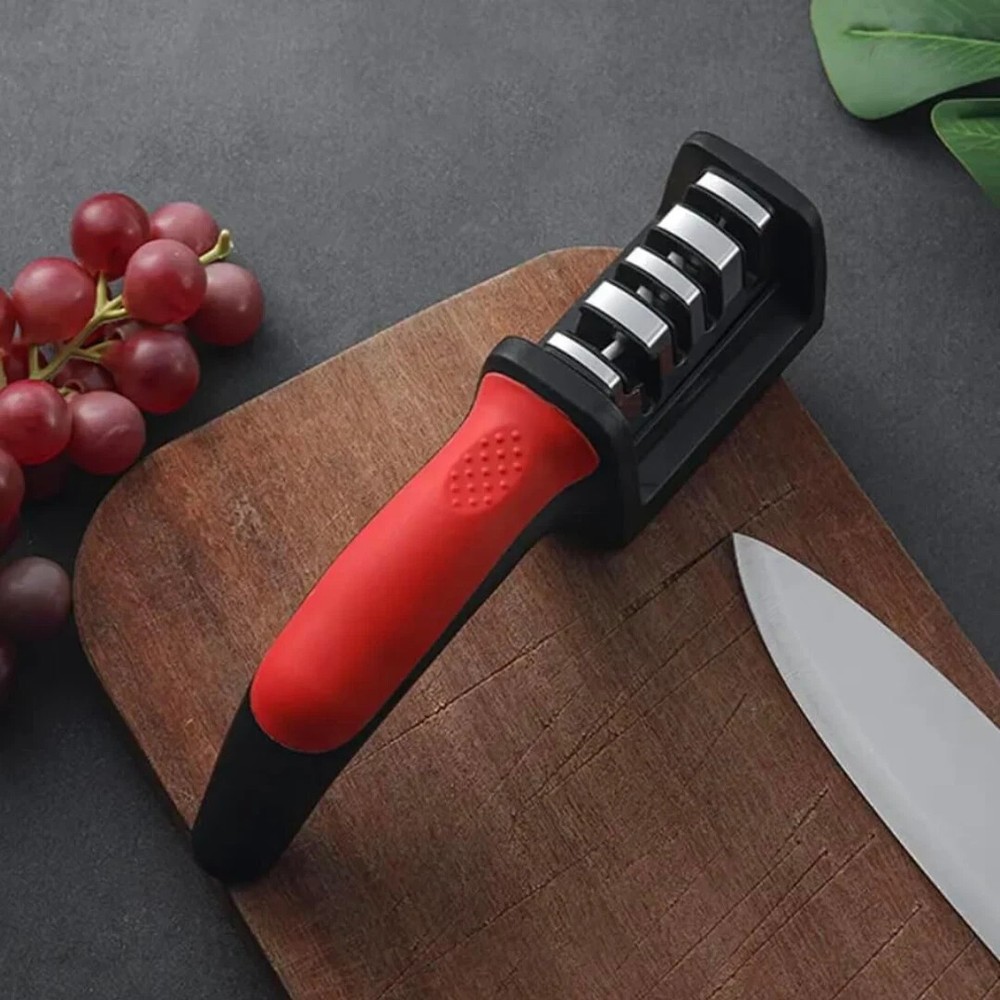Knife Sharpener Professional Ceramic Kitchen Sharpening System, 4 Slot