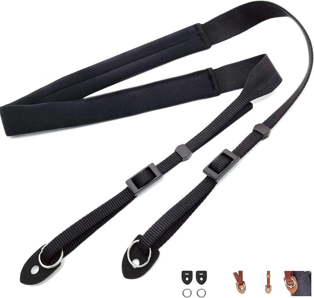 Versatile Neoprene Camera Neck Strap - Washable & Soft with Snap Fasteners