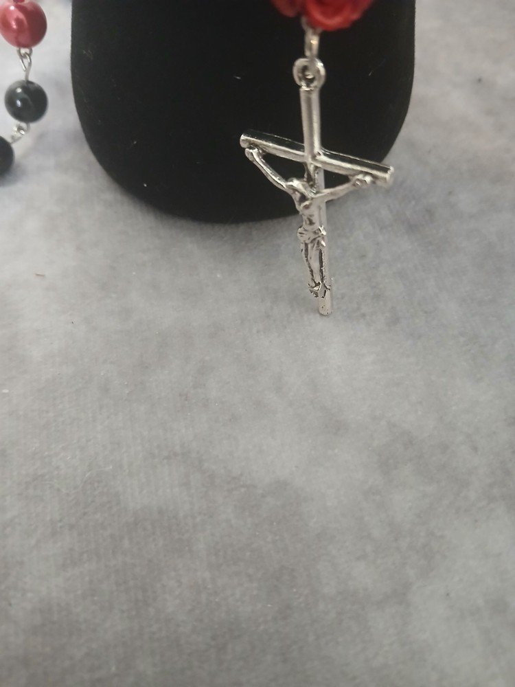 Handmade Five-Decade Black & Red Rosary