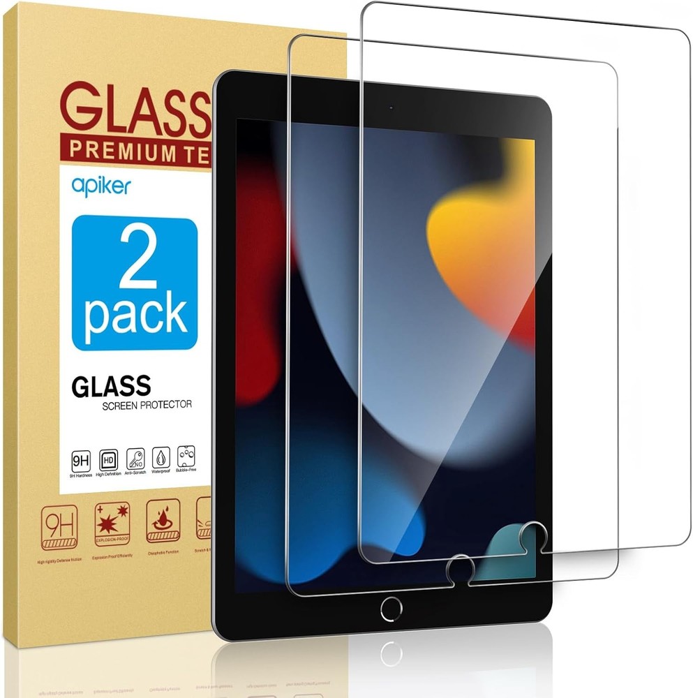apiker 2 Pack Screen Protector for iPad 9th 8th 7th Generation 10.2 Inch,...