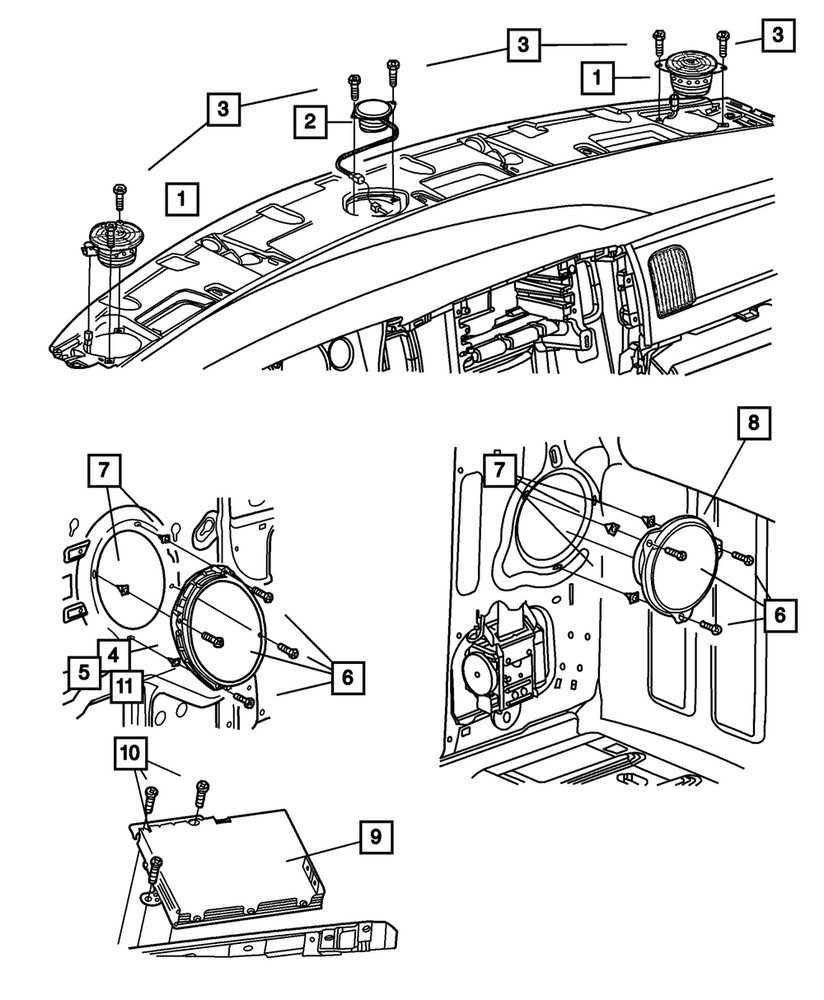 Genuine Mopar Front Speaker 5081672AA