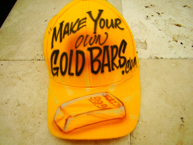 Make Your Own Gold Bars Hat - Yellow Custom Painted