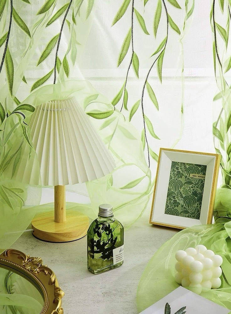 Breling Sheer Green Eucalyptus Panels