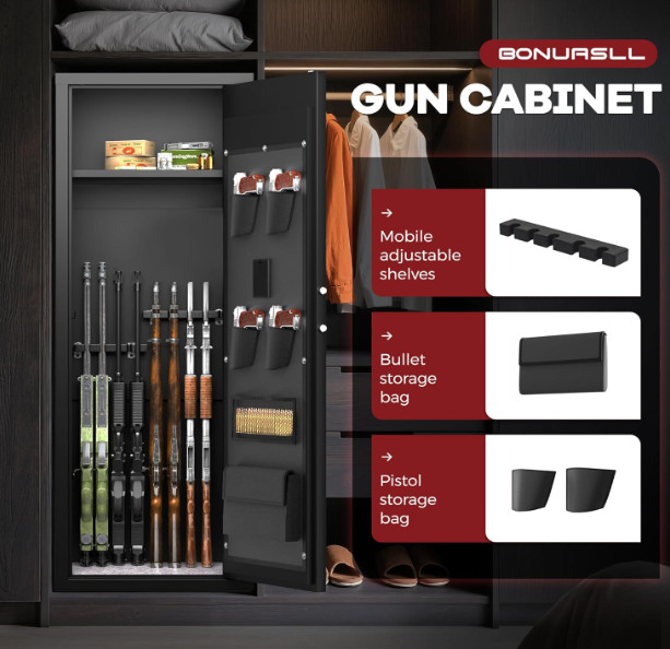 12-15 Gun Safe for Rifles, Fireproof Gun Safe for Rifles and Pistols