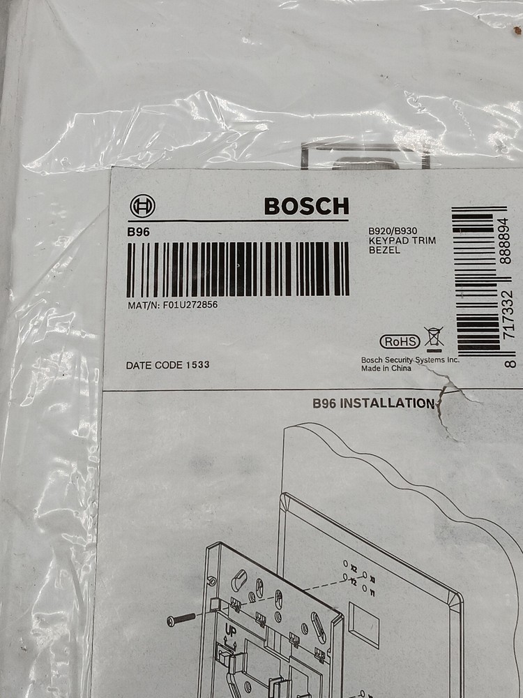 Bosch B96 Keypad Trim Bezel