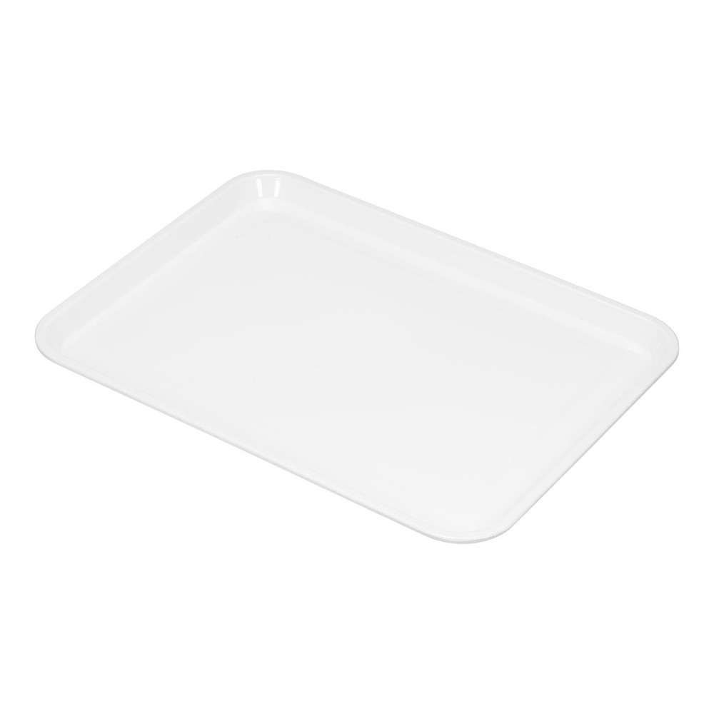 13x10" Fast Food Tray, Plastic Multi-Purpose Rectangle Serving Tray, White