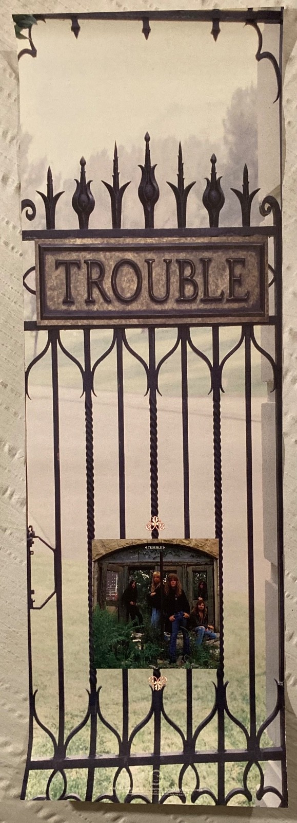 Trouble 1990 Promo Poster Banner Style Doom Metal Music