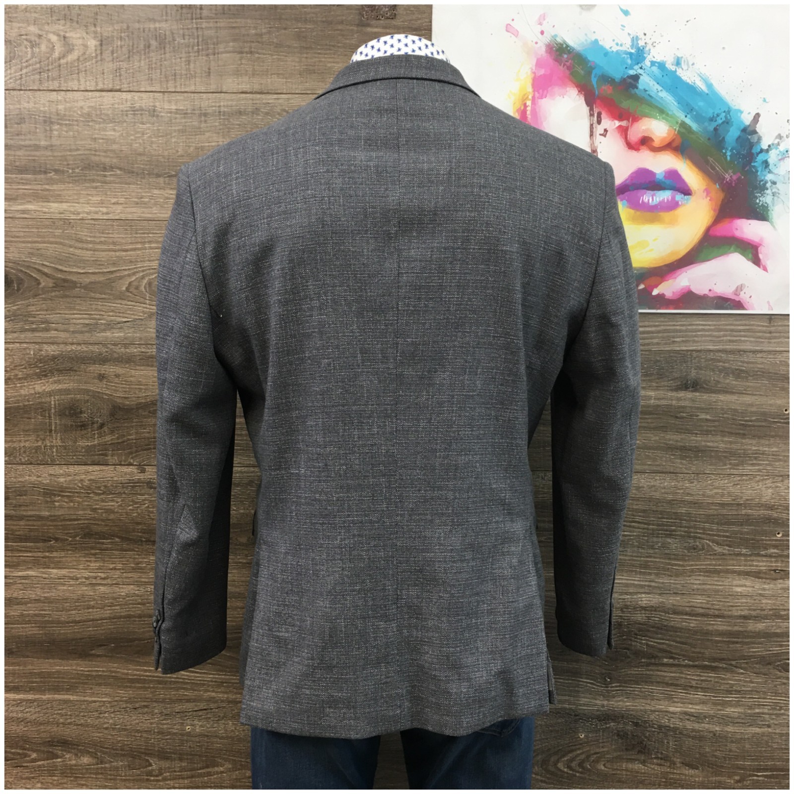 KENNETH COLE Mens Blazer Sport Coat Casual Jacket Size 48R Slim Fit Wool Suit